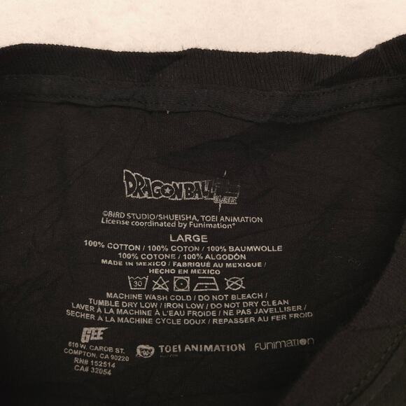 Dragon Ball Z Anime Crew Neck Graphic Casual T Shirt Adult Mens Size L Black - Picture 3 of 9